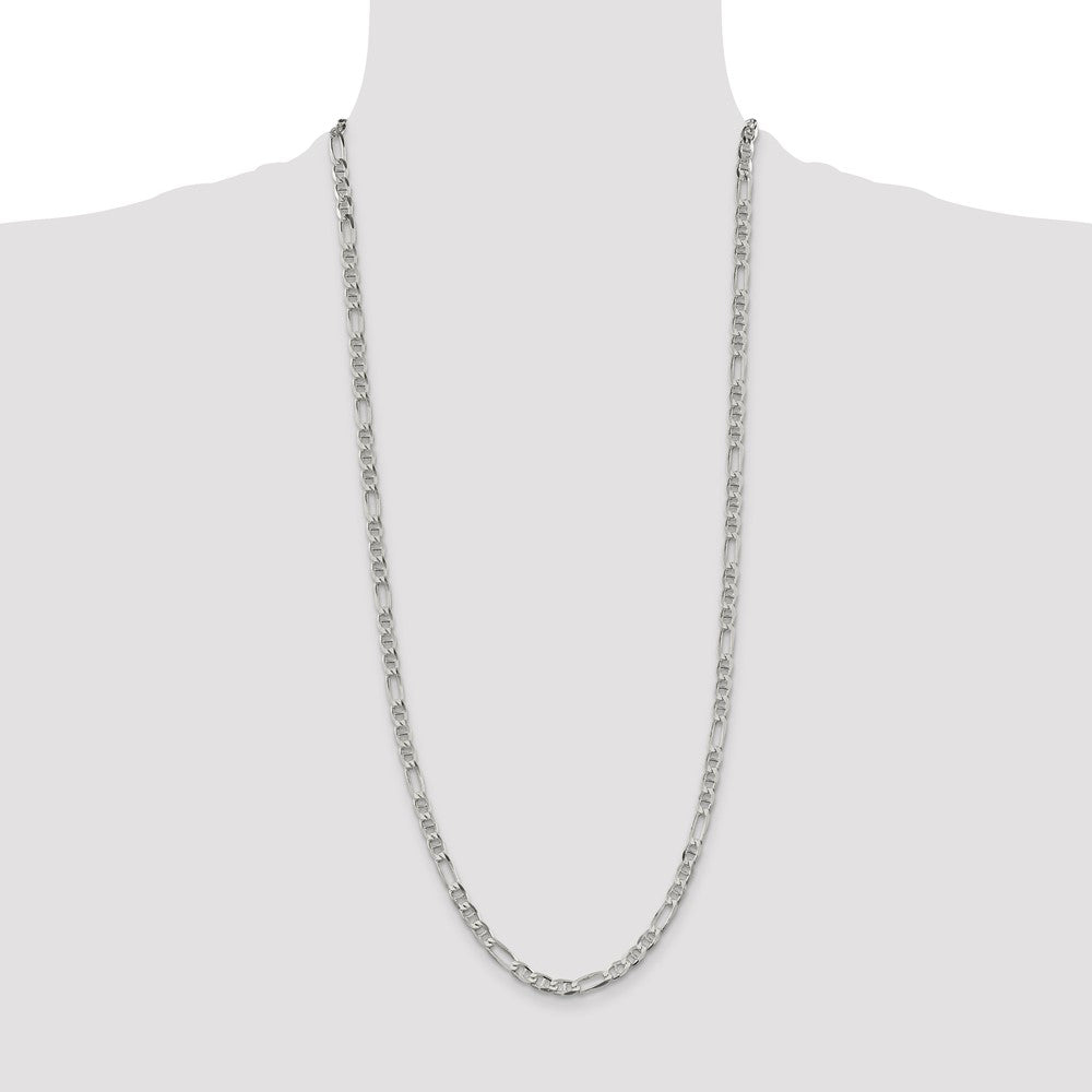 Buy Stylish 4.5mm Sterling Silver Figaro Anchor Link Chain - Affordable Luxury!