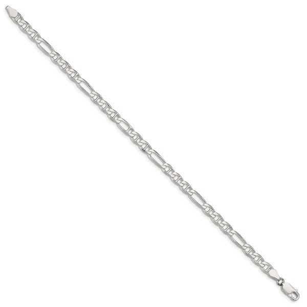 4.5mm Sterling Silver Figaro Anchor Link Chain - Style GR1-1030130