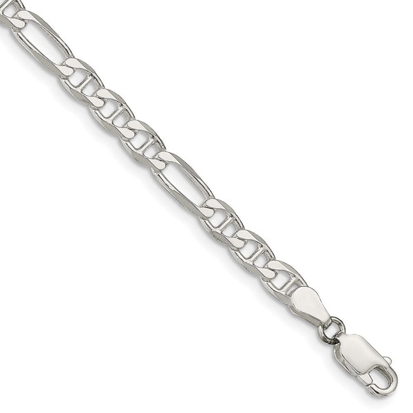 4.5mm Sterling Silver Figaro Anchor Link Chain - Style GR1-1030130