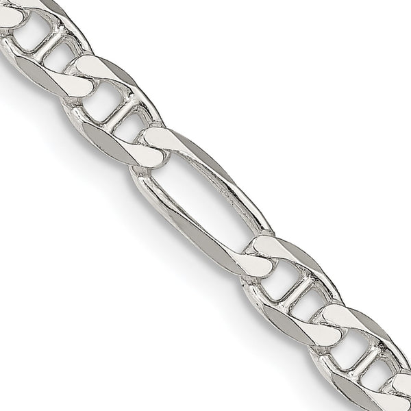 Sterling Silver 4.5mm Figaro Anchor Link Chain