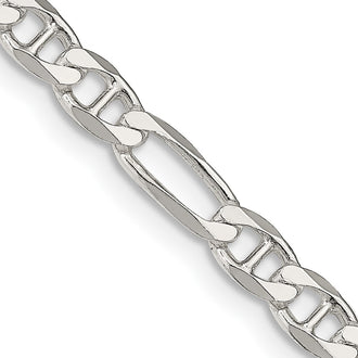Buy Stylish 4.5mm Sterling Silver Figaro Anchor Link Chain - Luxury Value!