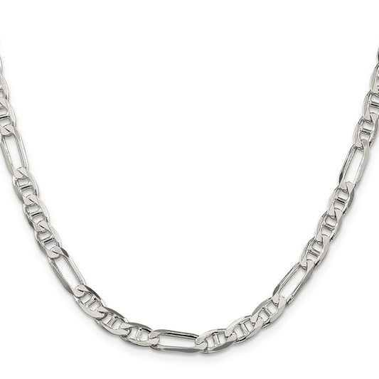 Buy Stylish 5.5mm Sterling Silver Figaro Anchor Link Chain - Affordable Luxury!