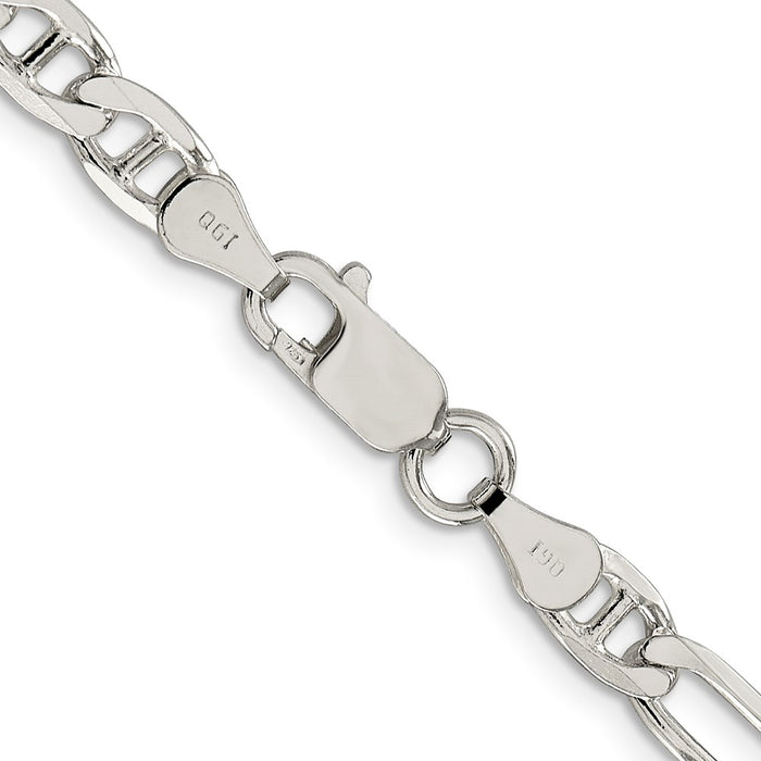 Buy Stylish 5.5mm Sterling Silver Figaro Anchor Link Chain - Affordable Luxury!-3