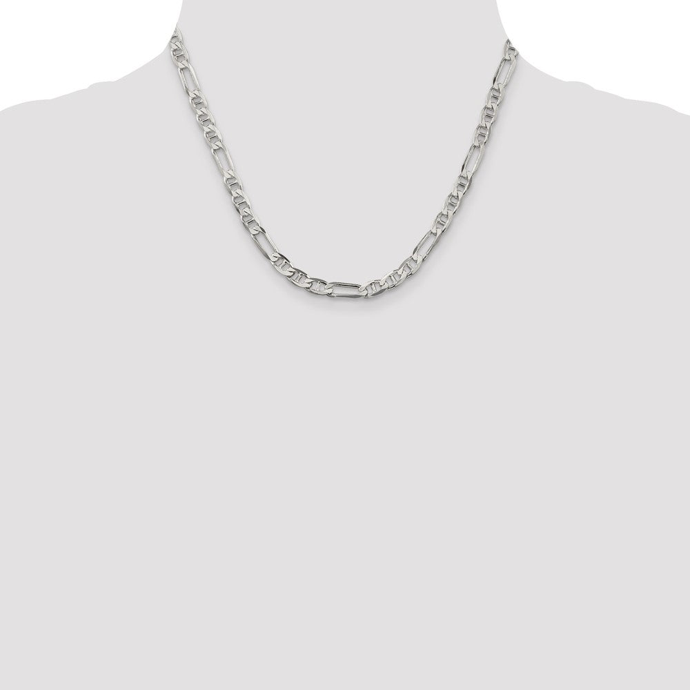 High-Quality 5.5mm Sterling Silver Figaro Anchor Chain - Stylish Value!