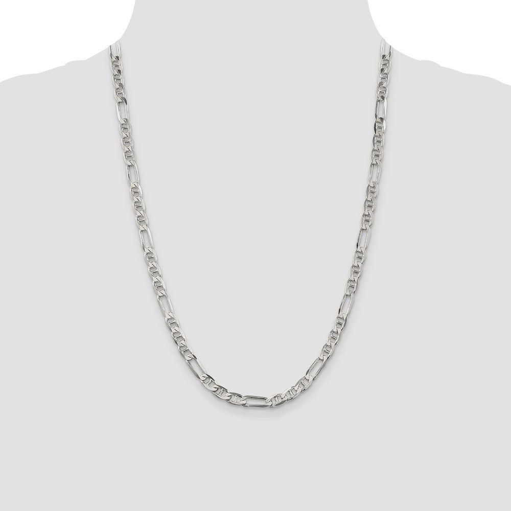 Buy Stylish 5.5mm Sterling Silver Figaro Anchor Chain - Luxury Value Jewelry