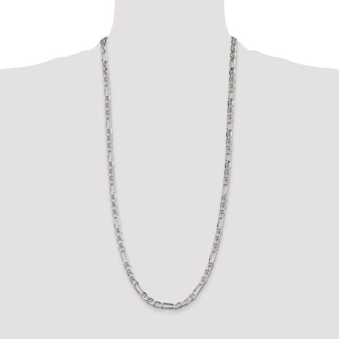 Exclusive 5.5mm Sterling Silver Figaro Anchor Chain - Stylish & Affordable-4