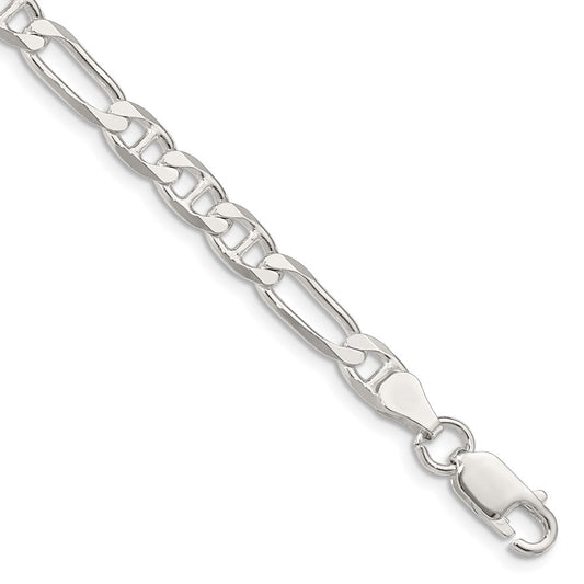Buy Stylish 5.5mm Sterling Silver Figaro Anchor Chain - Affordable Luxury!