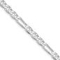 Buy Stylish Rhodium-Plated Sterling Silver 5.5mm Figaro Anchor Chain-3