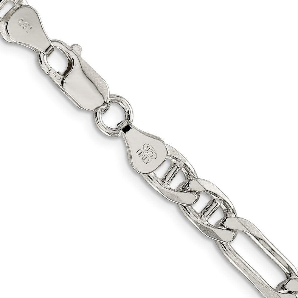 Buy Stylish 6.5mm Sterling Silver Figaro Anchor Link Chain - Luxury Value
