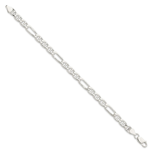 High-Quality 6.5mm Sterling Silver Figaro Anchor Link Chain - Stylish Value!