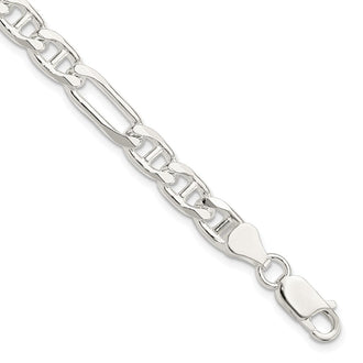High-Quality 6.5mm Sterling Silver Figaro Anchor Link Chain - Stylish Value!
