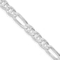 Buy Stylish Rhodium-Plated Sterling Silver Figaro Anchor Chain - 6.5mm-3