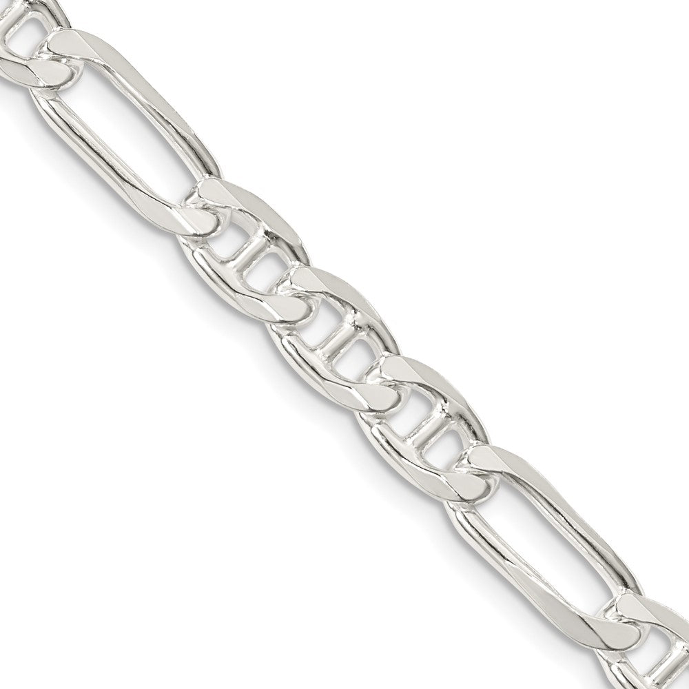 Buy Stylish 6.5mm Sterling Silver Figaro Anchor Link Chain - Luxury Value