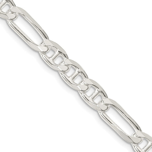 Buy Stylish 6.5mm Sterling Silver Figaro Anchor Link Chain - Luxury Value