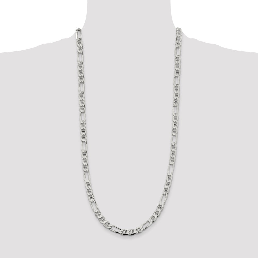 Buy Exclusive 7.5mm Figaro Anchor Link Chain | High-Quality Sterling Silver