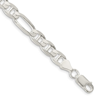 Buy Stylish Sterling Silver 7.5mm Figaro Anchor Link Chain - Luxury Value