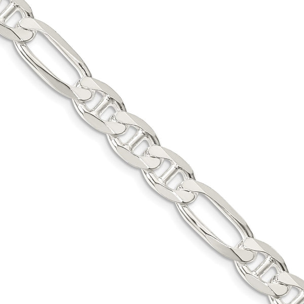 Sterling Silver 7.5mm Figaro Anchor Link Chain - Style GR1-1030785