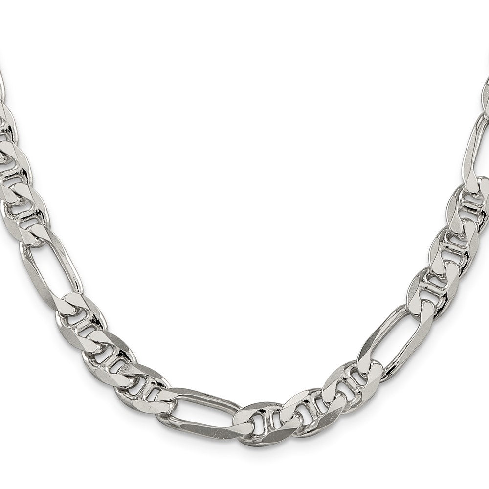 Buy Stylish 8.25mm Sterling Silver Figaro Anchor Link Chain - Affordable Luxury