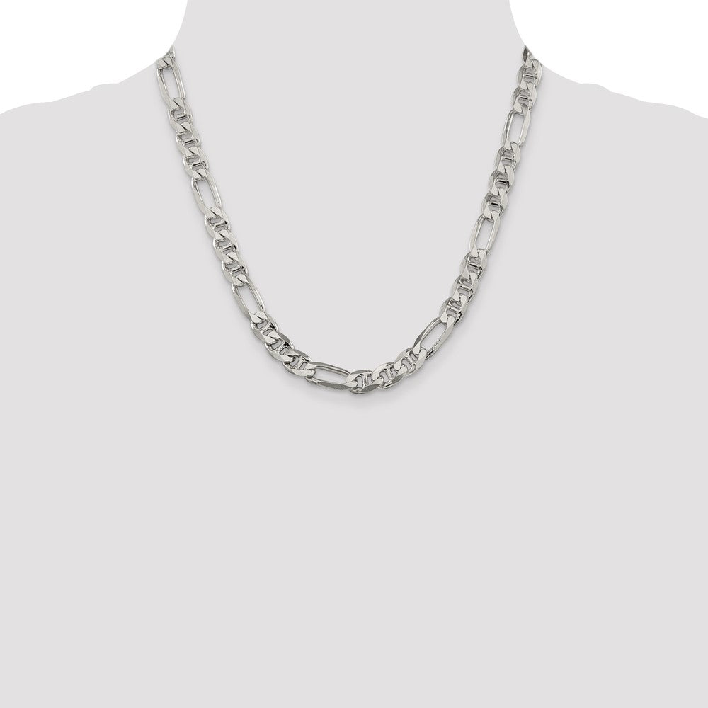 Buy Stylish Sterling Silver 8.25mm Figaro Anchor Link Chain - Affordable Luxury!