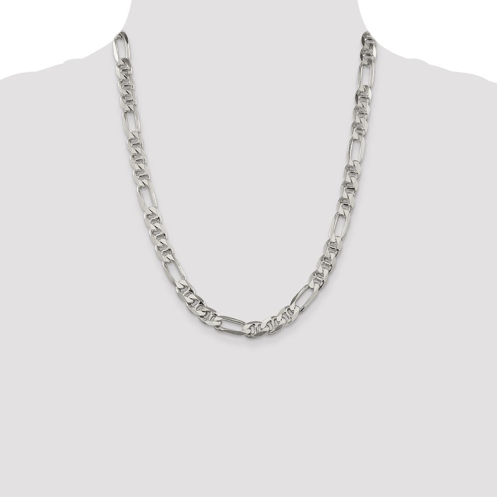 Buy Stylish 8.25mm Sterling Silver Figaro Anchor Link Chain - High Quality