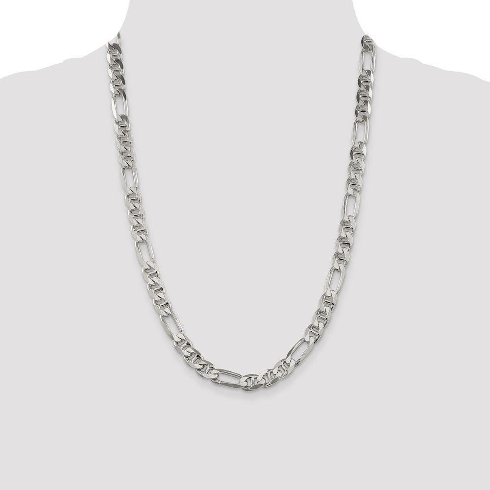 Buy Exclusive 8.25mm Sterling Silver Figaro Anchor Link Chain - Stylish Value!