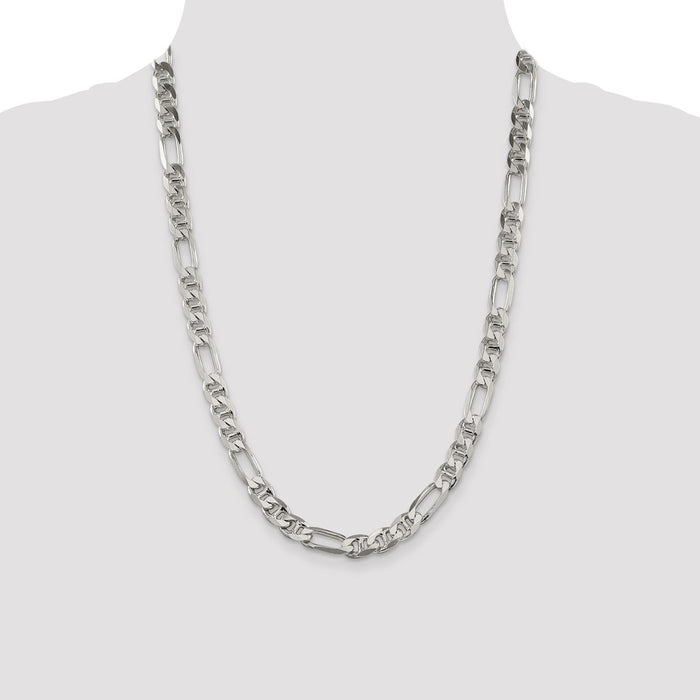 Buy Exclusive 8.25mm Sterling Silver Figaro Anchor Link Chain - Stylish Value!-4