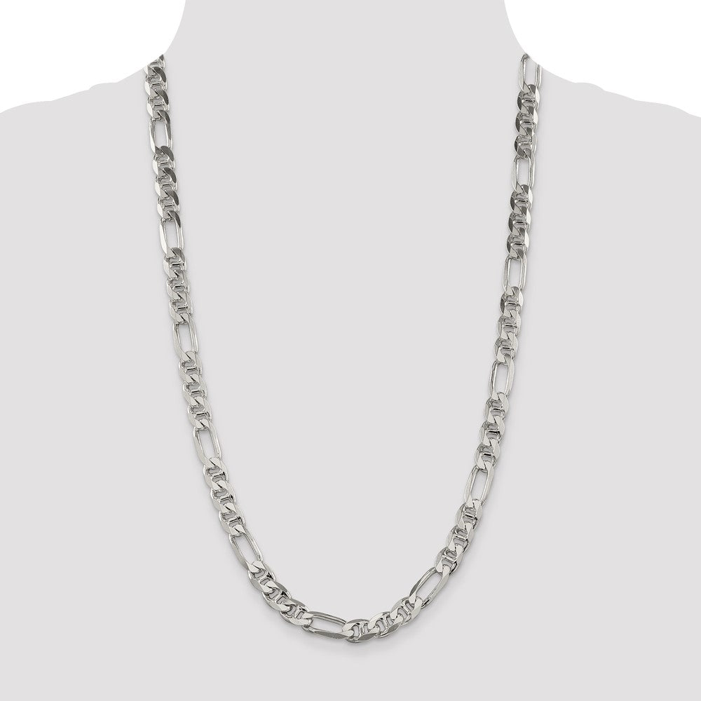 Buy Stylish 8.25mm Sterling Silver Figaro Anchor Link Chain - Affordable Luxury