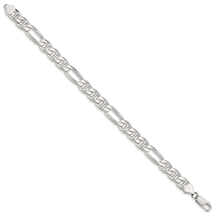Buy Exclusive 8.25mm Sterling Silver Figaro Anchor Link Chain - Stylish Value-2
