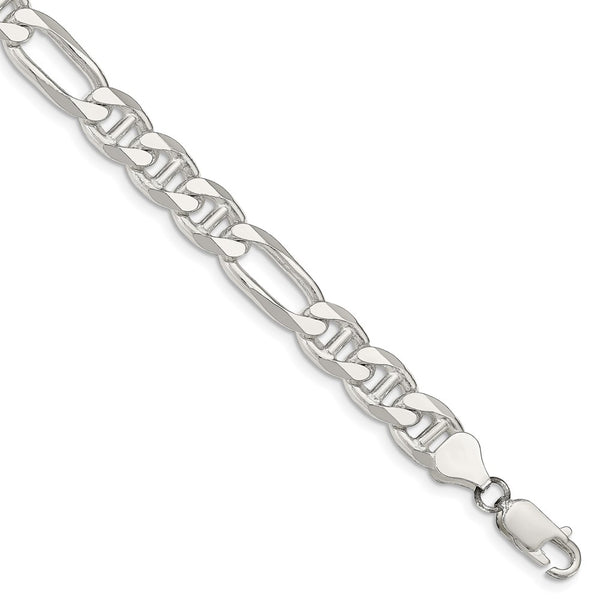 8.25mm Sterling Silver Figaro Anchor Link Chain - Style GR1-1030153