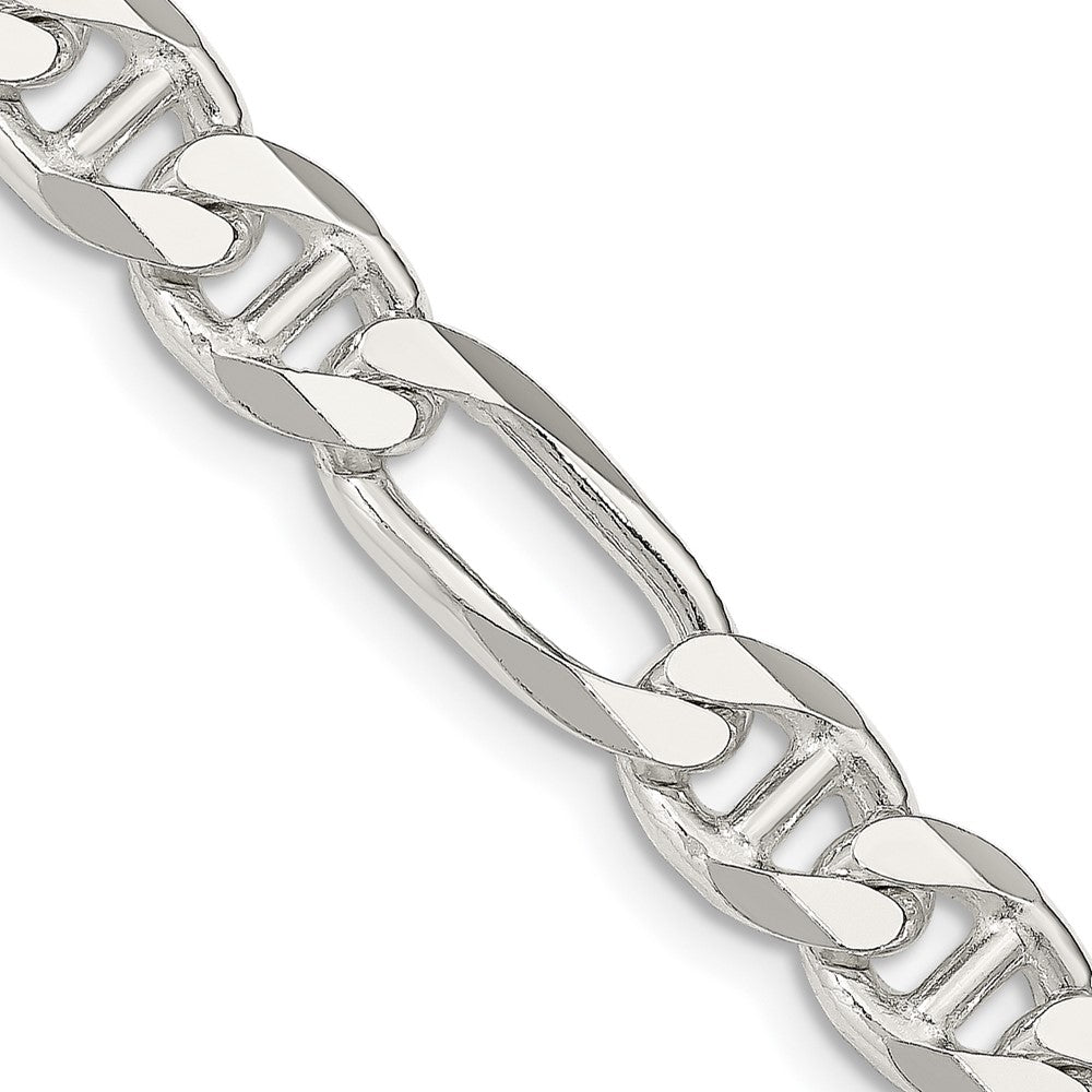 Buy Stylish 8.25mm Sterling Silver Figaro Anchor Link Chain - Affordable Luxury