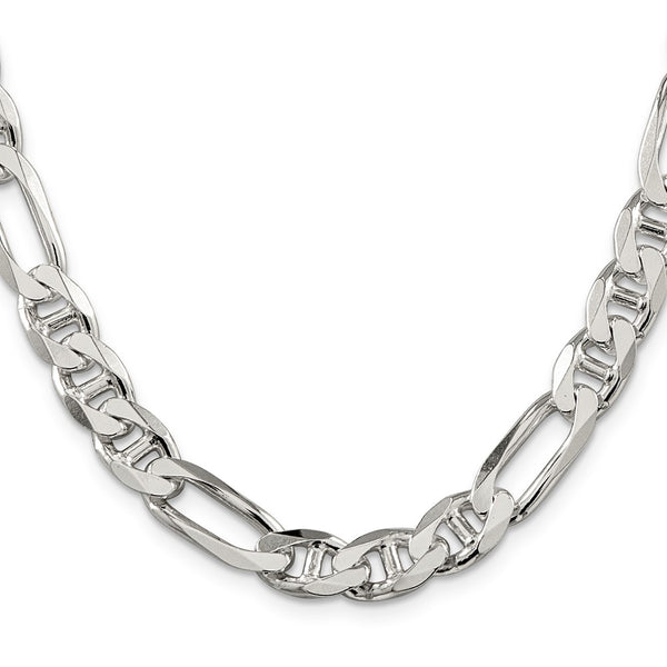 8.75mm Sterling Silver Figaro Anchor Link Chain - Style GR1-1032982