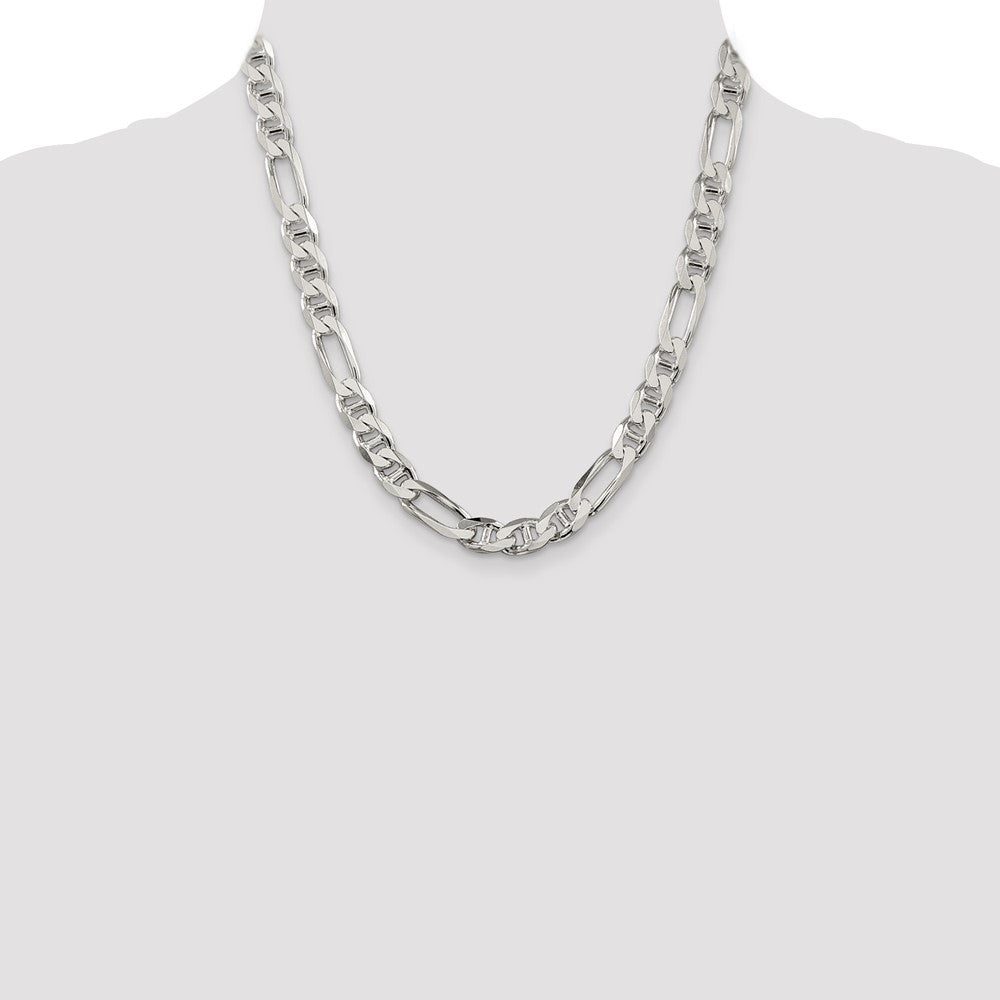 Buy Stylish 8.75mm Sterling Silver Figaro Anchor Link Chain at Great Price