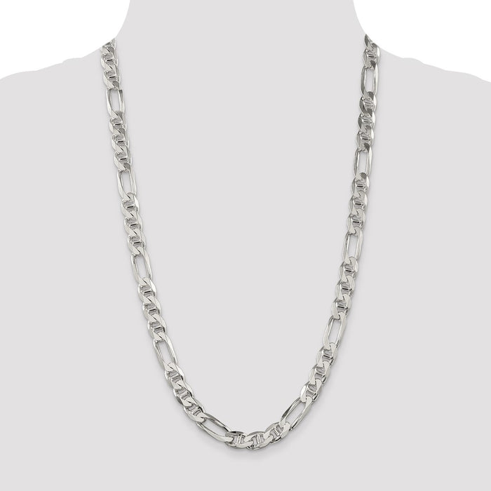 Buy High-Quality 8.75mm Sterling Silver Figaro Anchor Link Chain - Stylish Value-4