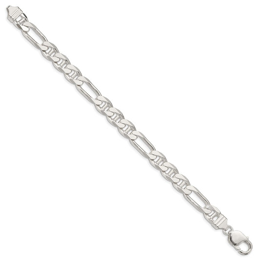 Buy Stylish 8.75mm Sterling Silver Figaro Anchor Link Chain - Affordable Luxury