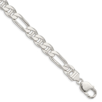 Buy Stylish 8.75mm Sterling Silver Figaro Anchor Link Chain - Affordable Luxury