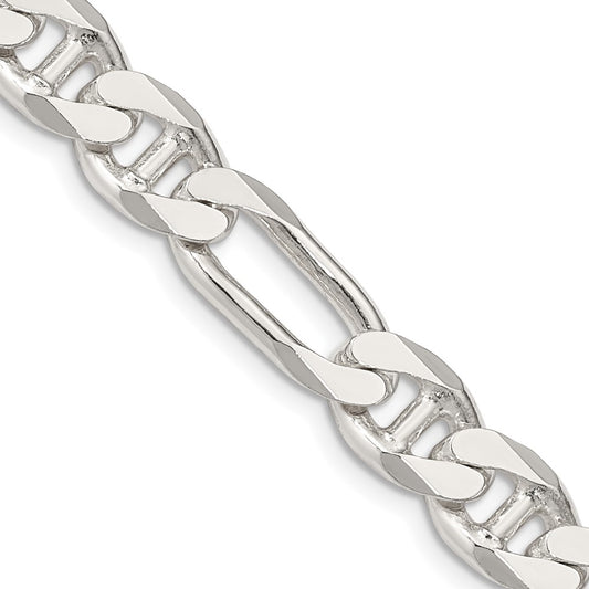 Buy Affordable 8.75mm Sterling Silver Figaro Anchor Link Chain - Luxury Style!