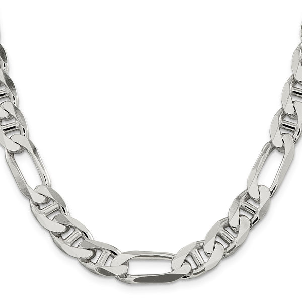10.65mm Sterling Silver Figaro Anchor Chain - Style GR1-1030821