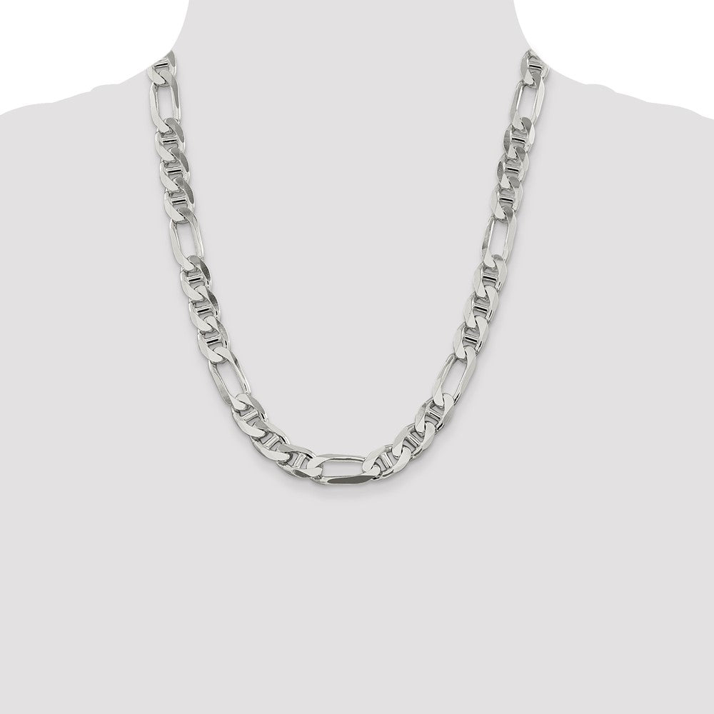 Buy Stylish 10.65mm Sterling Silver Figaro Anchor Chain - Luxury Value Item