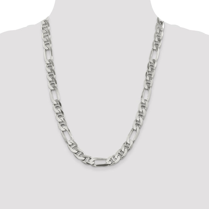 Buy Exclusive 10.65mm Sterling Silver Figaro Anchor Chain - Stylish Value!-4