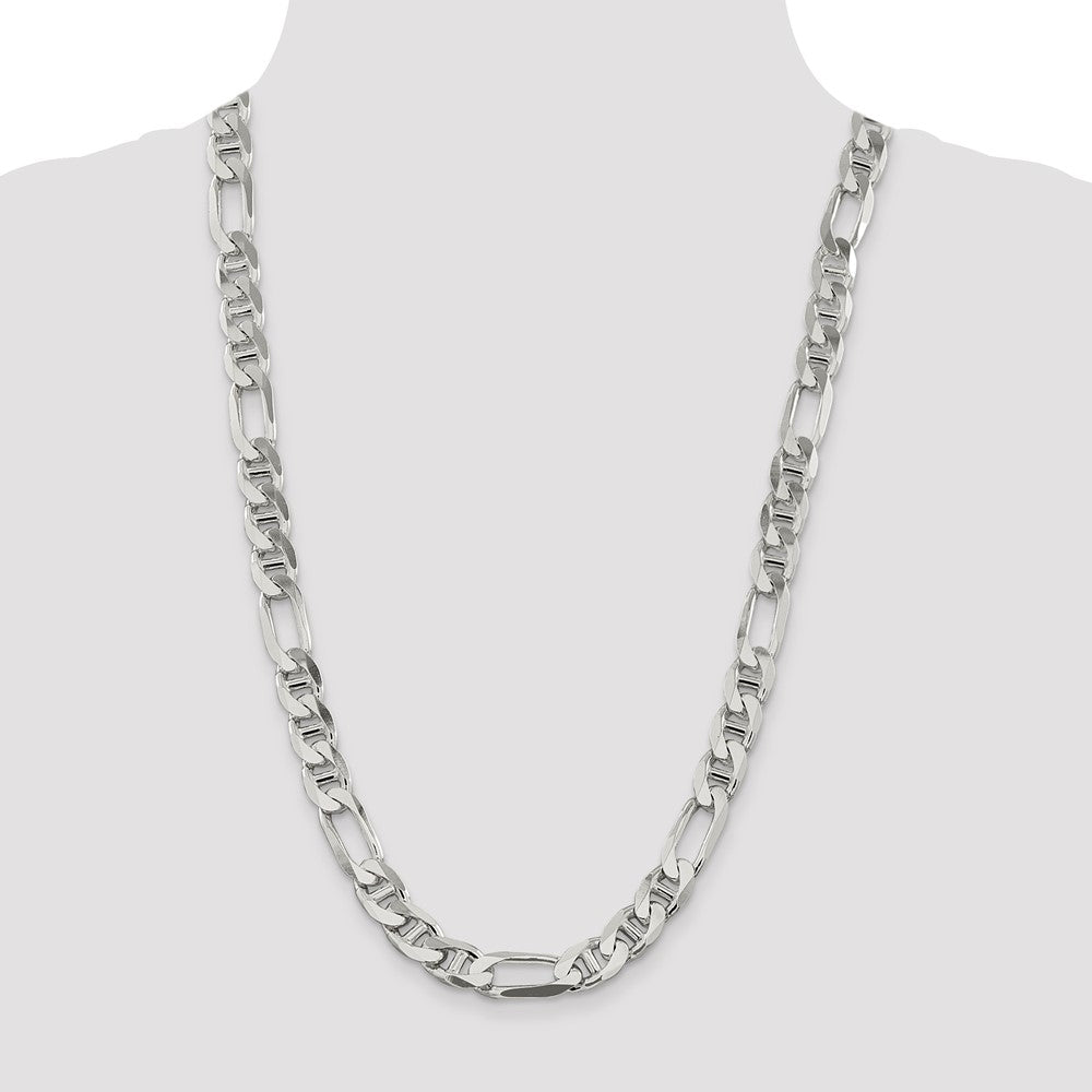 Buy Stylish 10.65mm Sterling Silver Figaro Anchor Chain - Affordable Luxury!