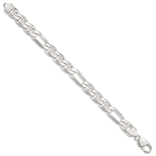Buy Stylish 10.65mm Sterling Silver Figaro Anchor Chain - Affordable Luxury