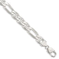 Buy Stylish 10.65mm Sterling Silver Figaro Anchor Chain - Affordable Luxury-2