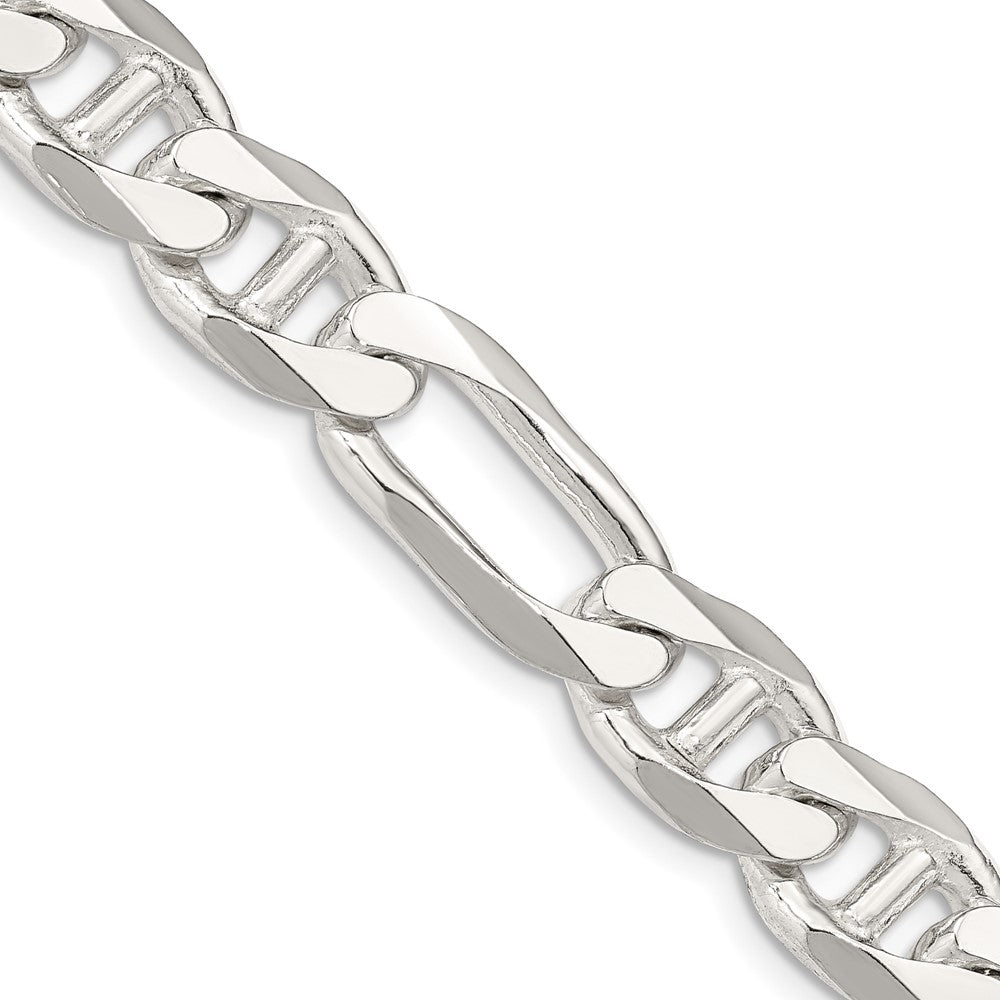 Buy Stylish 10.65mm Sterling Silver Figaro Anchor Chain - Luxury Value Item