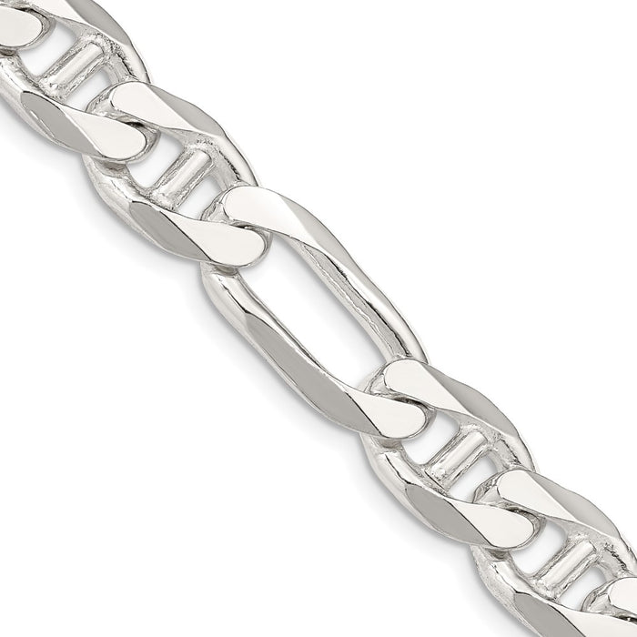 Buy Stylish 10.65mm Sterling Silver Figaro Anchor Chain - Luxury Value Item-1