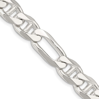 Buy Stylish 10.65mm Sterling Silver Figaro Anchor Chain - Affordable Luxury!