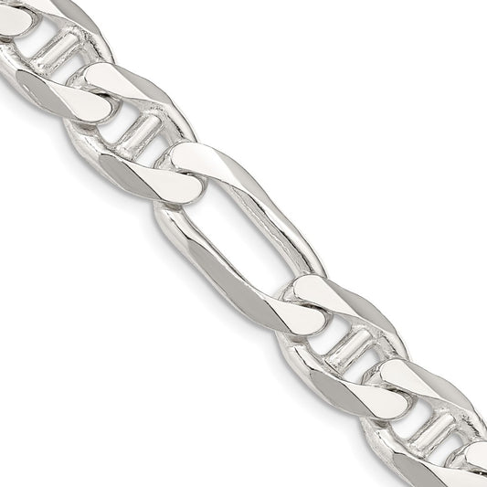 Buy Stylish 10.65mm Sterling Silver Figaro Anchor Chain - Affordable Luxury!