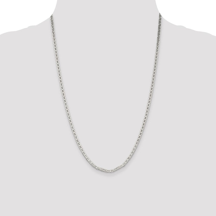Buy 3mm Flat Anchor Chain in Sterling Silver - Stylish, High-Quality Design-4