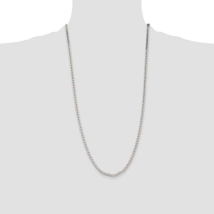 Buy 3mm Flat Anchor Chain in Sterling Silver - Stylish & Affordable Jewelry-4