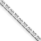 High-Quality Rhodium-Plated 3mm Flat Anchor Chain in Sterling Silver - Stylish Value!-2