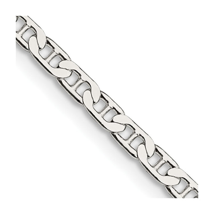 Buy 3mm Flat Anchor Chain in Sterling Silver - Stylish & Affordable Jewelry-1